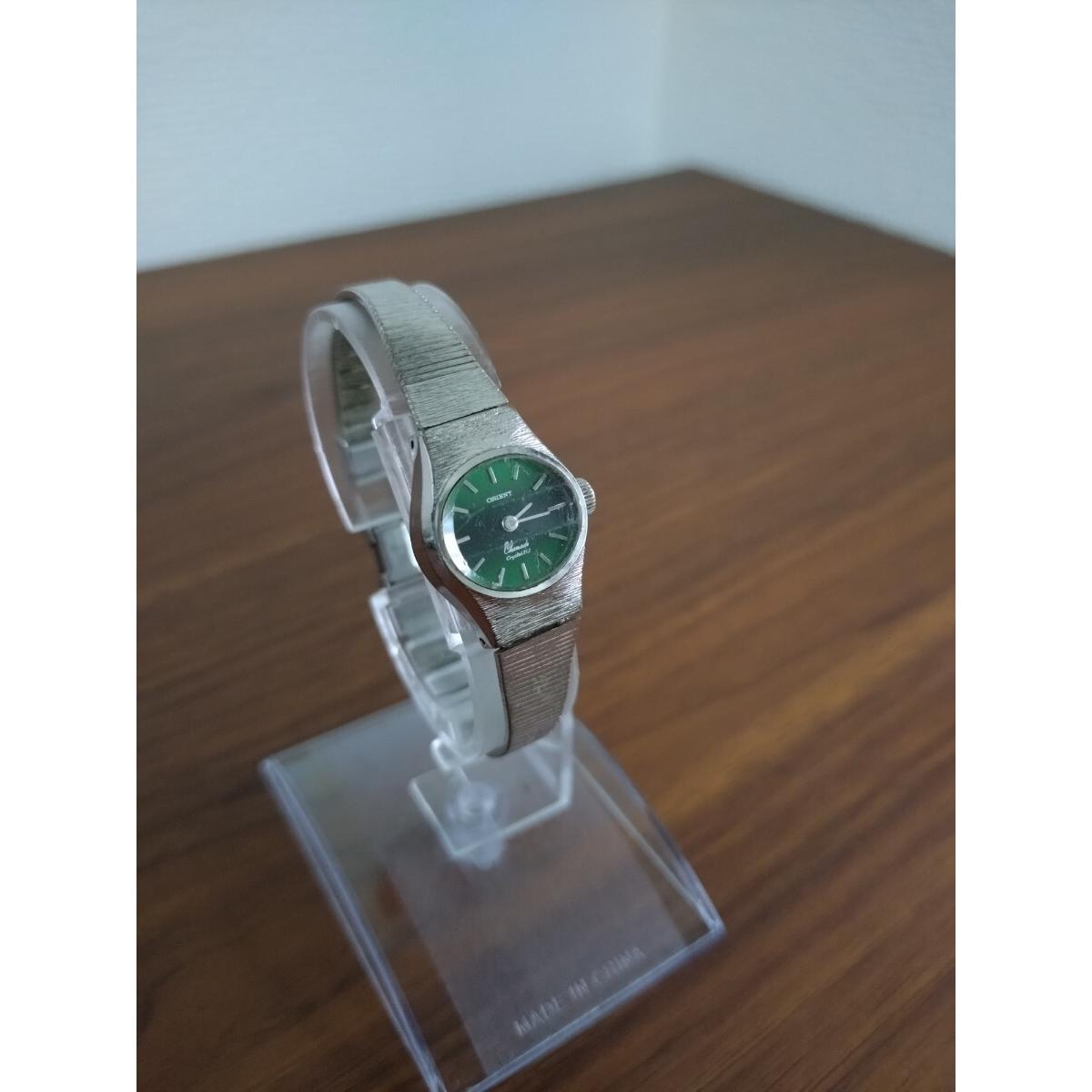 [Working item] ORIENT hand-wound wristwatch green dial wristwatch 3001