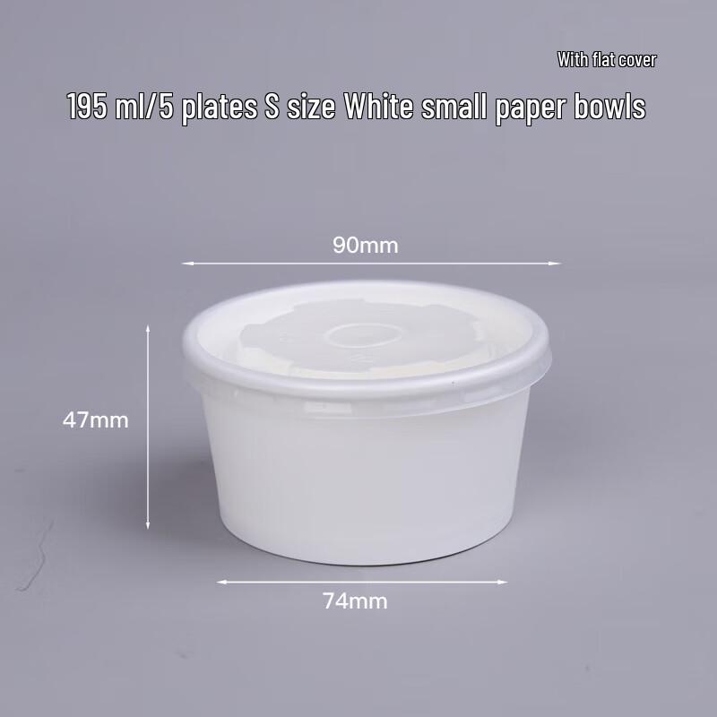 5oz White Double-Coated Paper Bowls with Flat Lids