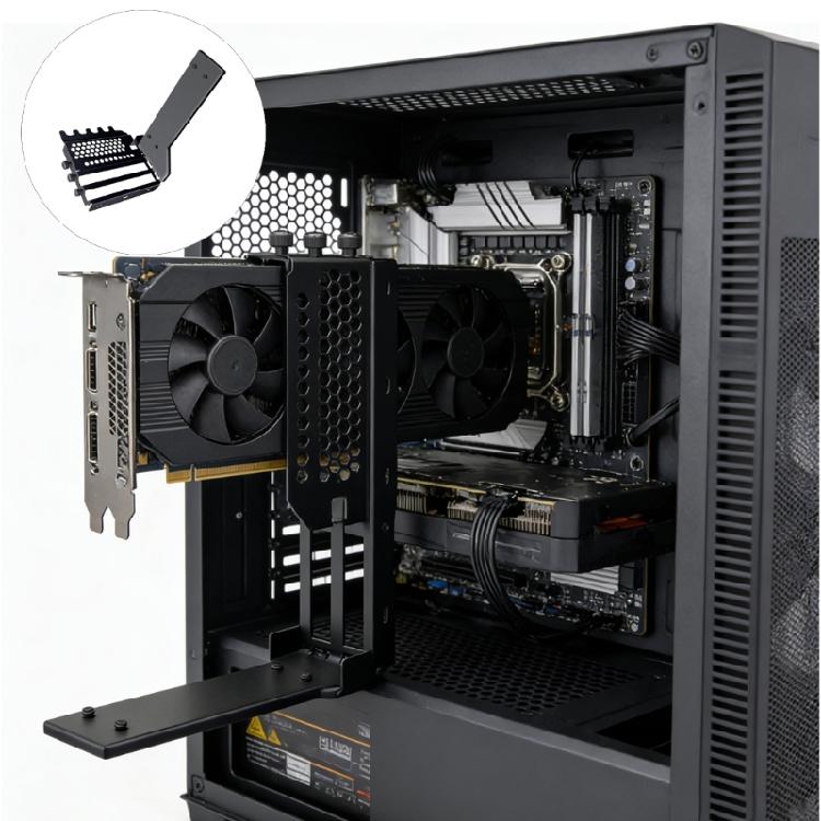 Aluminum Vertical GPU Mounting Bracket PC Graphics Card Holder Steering Bracket Support GPU Vertical Accessories