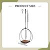 Ceiling Plant Hanger with Wood Tray Modern Hanging Planter Holder Home Decor Wall for