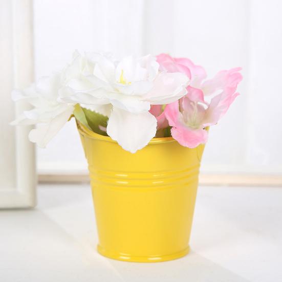 Niedlicher Mini-Eimer in einfarbiger Farbe, für Hochzeit, Party, Süßigkeiten, Gastgeschenke, Heim- und Hoteldekoration