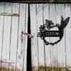 Custom Metal Wall Art Black Hummingbird Outdoor Garden Decoration Housewarming Gift