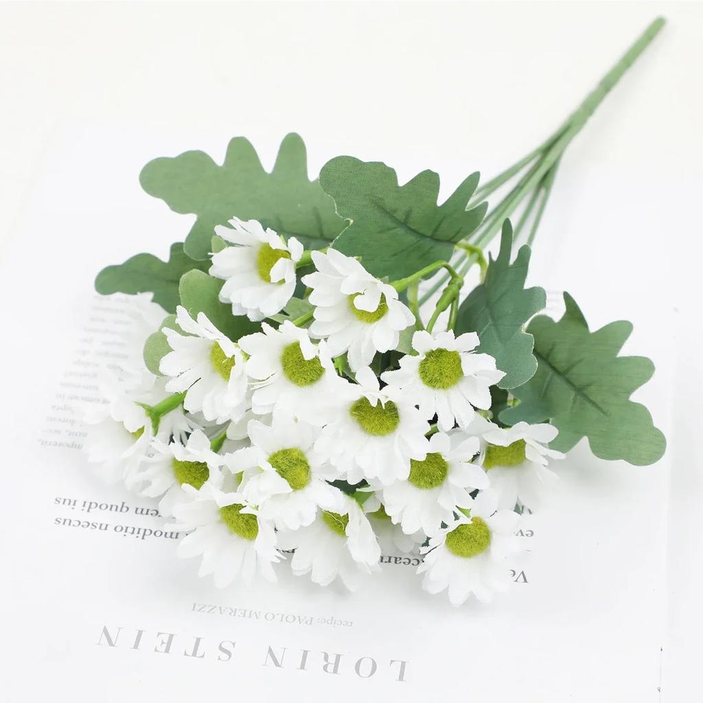 21 Heads Autumn Silk Daisy Bouquet Christmas Decorations Vase for Home Wedding Decorative Household Products Artificial Flowers