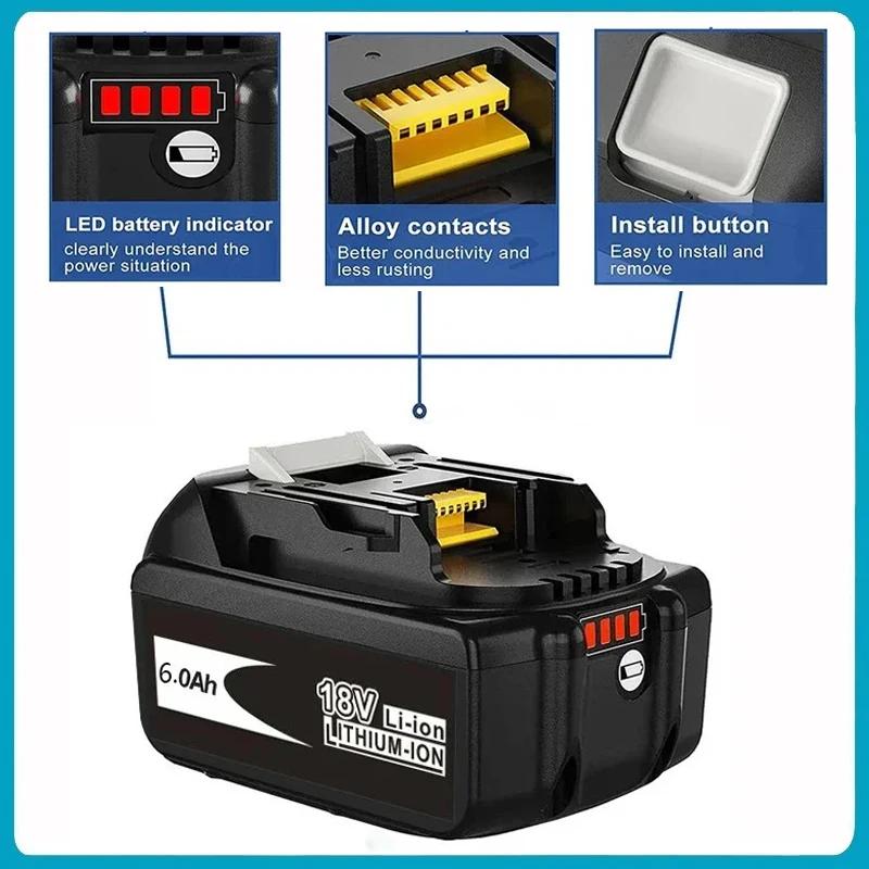 Für Makita 18V Batterie 6,0 Ah 12,0 Ah Wiederaufladbare Power Tools Batterie für 18V makita Ersatz LXT BL1860B BL1860 BL1850 BL183