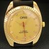 VINTAGE HAND-WINDING SWISS MENS REFURBISHED GOLDEN COLOR DIAL WATCH A438506-2 R131a-a438506