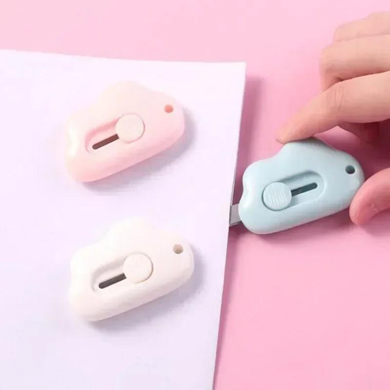 1 Pc Mini Cloud Kawaii Utility Knife Portable Unpack Express Paper Cutter Student School Office Stationery Cutting Supplies