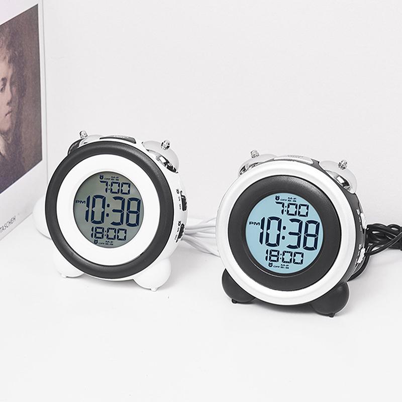 Super Loud Vibration Alarm Clock With Vibrator Multi-Functional Dual Alarm Clock For Heavy Sleeper Deaf Hard Of Hearing Snooze