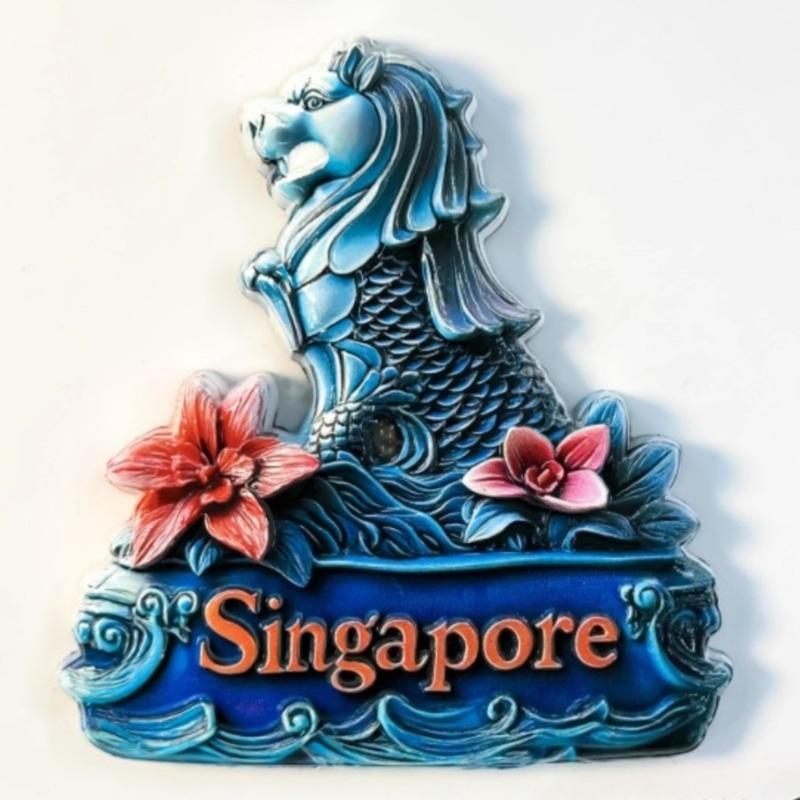 Singapore Fridge Magnets Gardens By the Bay Travel Souvenirs Merlion Sand Hotel Fridge Stickers Home Decor Birthday Gifts