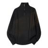 Mens High Neck Zipper Sweater Winter Warm Loose Fit Knit Pullover Teens Casual Daily Wear