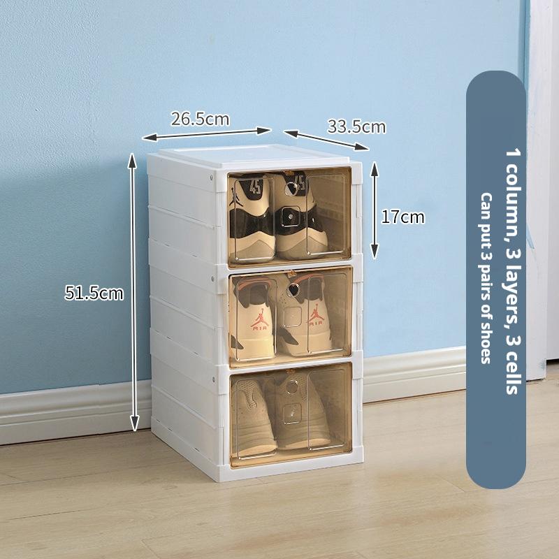 Dulap pliabil pentru pantofi Raft transparent pentru pantofi Dulap de depozitare rezistent la praf de capacitate mare Simplitate Cutie de pantofi cu mai multe straturi pentru dormitor