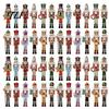 Holiday Souvenir for Family 48Pcs Christmas Nutcracker Wooden Ornaments, Classic Soldier Hanging Decorations, Vintage Indoor Tree Trim Wood Decor