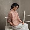 2025 Ethnic Style Ramie Shirt - Lightweight Embroidered Spring/Summer Chinese Design