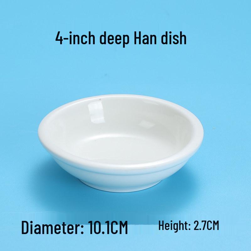 Creative Round White Ceramic Dipping & Seasoning Plate