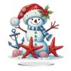 2D Flat Xmas DIY Diamond Painting Tabletop Ornaments Kit Diamond Painting Desktop Ornaments Kit for Home Office Desktop Decor