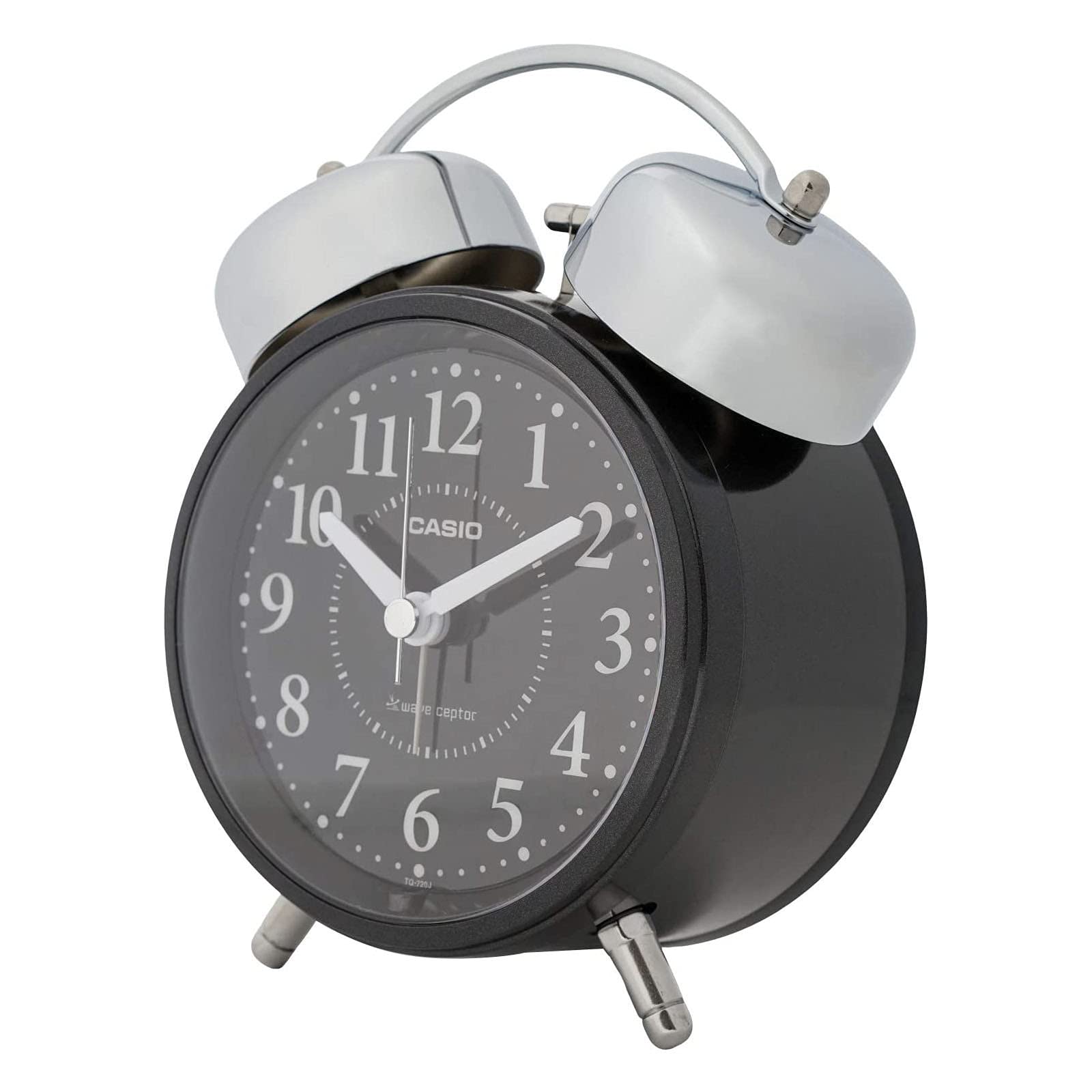 

CASIO Alarm Clock Loud Radio Wave Black Analog Twin Bell TQ-720J-1BJF чёрный