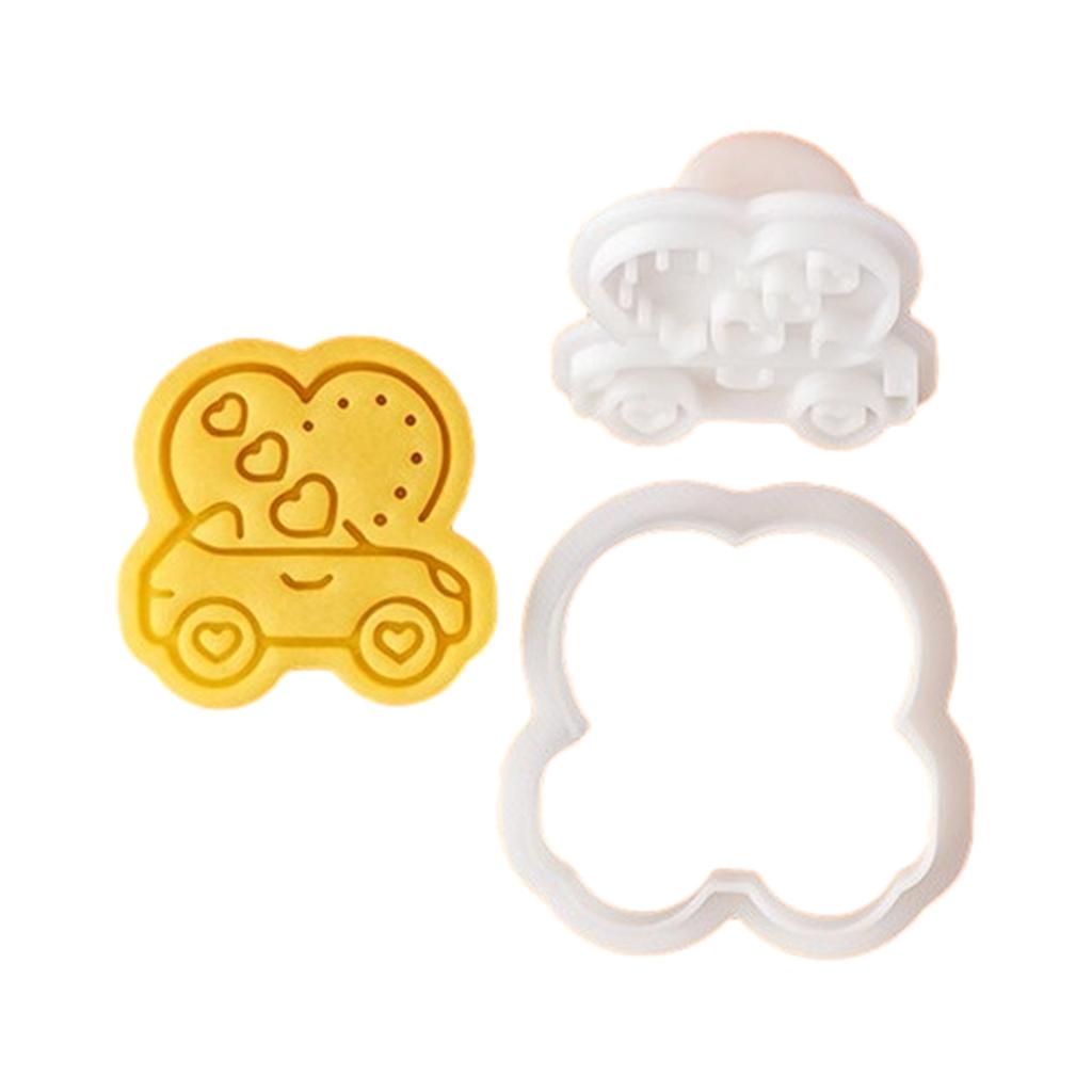 Valentine's Day Cookie Cutters Cartoon Pressable Biscuit Mold Holiday Biscuit Fondant Cookie Stamps Party Supplies