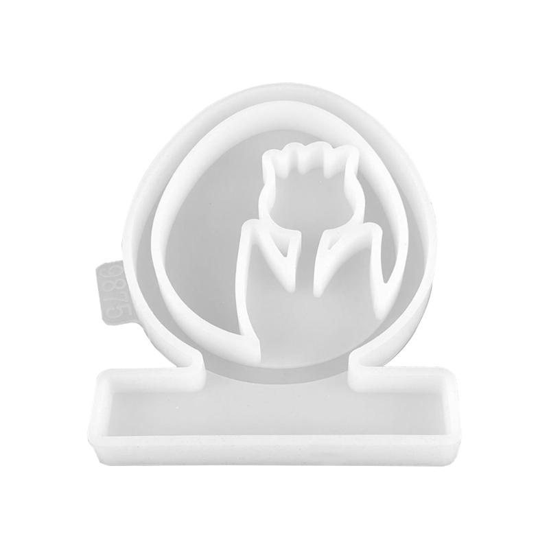 

Easter Rabbit Candle Holder Mold for Candle Tealight Holder Decorations Gypsum Ornament, Hollow Flower Resin Mold