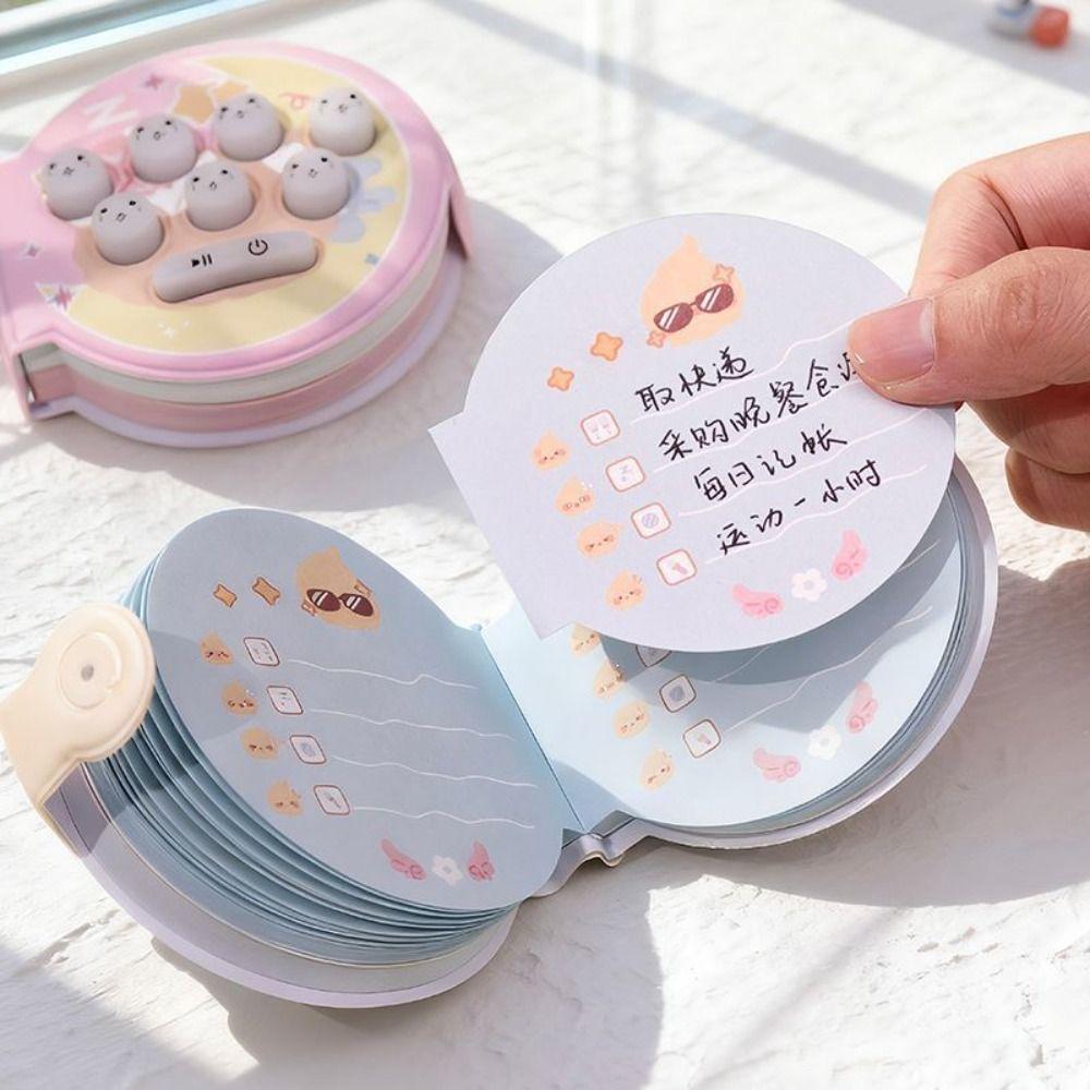 Bag Pendant Music Notepad Keychain Multi-functional Toy Key Ring Cartoon Notepad Pendant Game