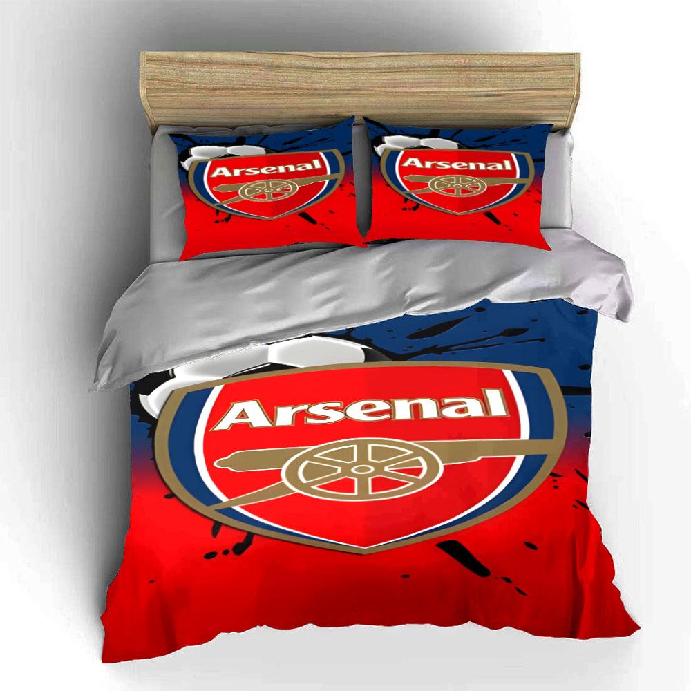 Arsenal-Logo mit Kanone. Bettwäsche-Sets Bettbezug-Sets Bettbezüge Kissenbezüge(1* Bettbezug 2* Kissenbezüge ohne Bettdecke)