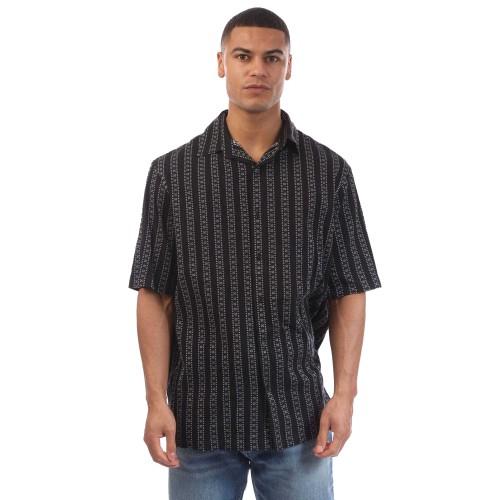 Off White Mens Arrow Stripes Bowling Shirt