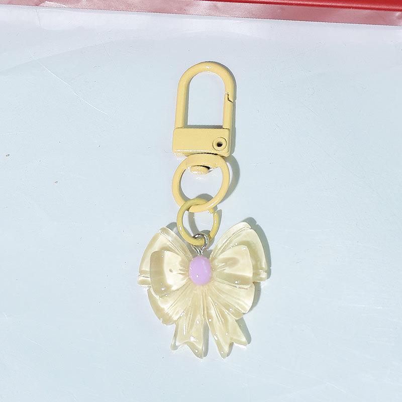 Colorful Bow Keychain Women's Fashion: Cute DIY Pendant and Bag Charm