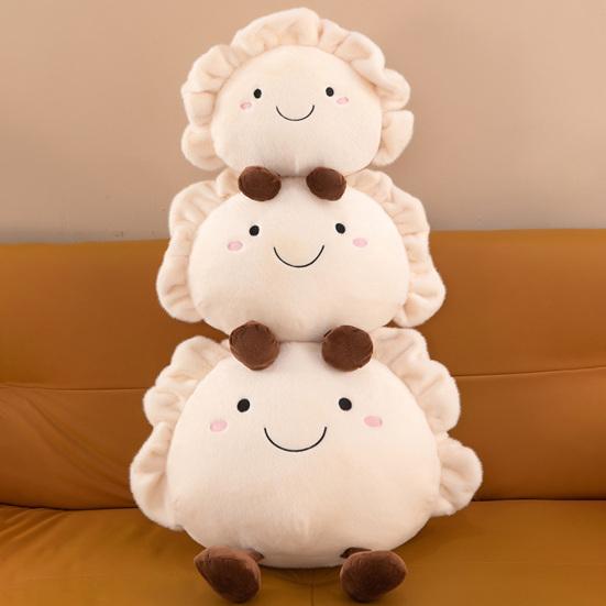 Dumpling Plush Pillow Soft Stuffed Food Toy for Sofa Bed Car Cute Cushion Cozy Backrest for Living Room Bedroom