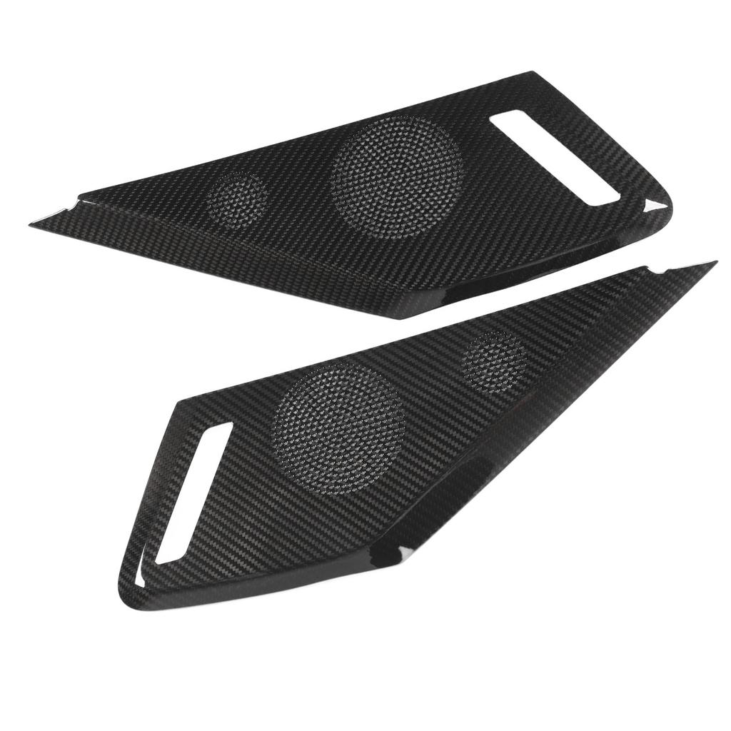 2pcs Car Door Speaker Cover Carbon Fiber Interior Speaker Cover Replacement for Chevy Corvette C8 Z06 Z51 2020 to 2023