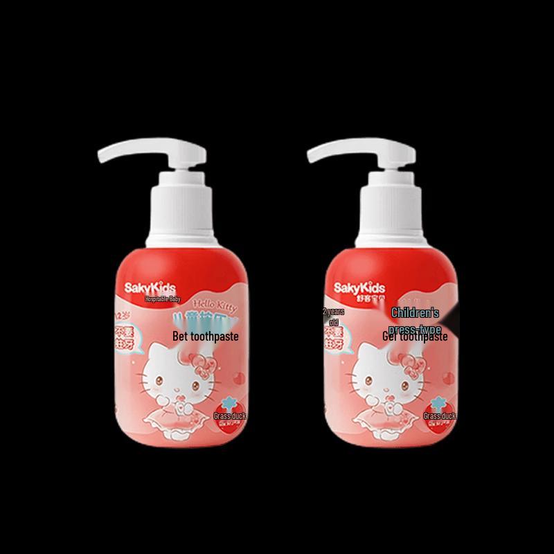 Shuke Hello Kitty Children's Low-Fluoride Press Gel Toothpaste