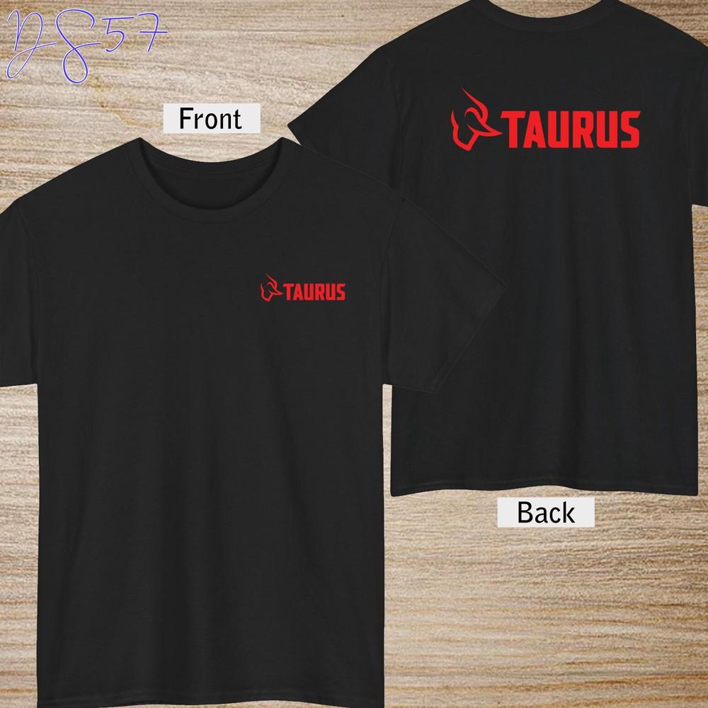 

Футболка с логотипом Taurus Firearms Hunting Черный/Темно-синий/Серый/ Белый / Красный Футболка S-5XL Унисекс Футболка M