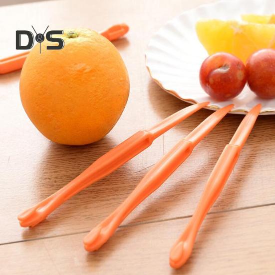 4Pcs Handheld Orange Peeler Tools Hassle-free Citrus Peel Cutter Easy Fruit Slicer Lemon Peel Remover Kitchen Gadgets