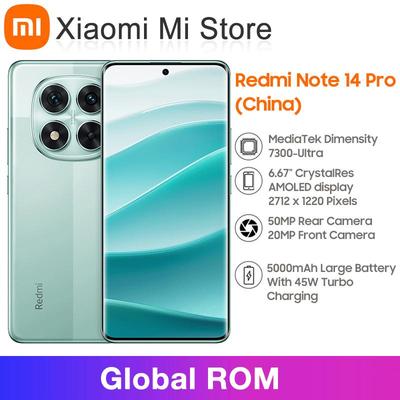 روم عالمي Redmi Note 14 Pro Redmi Note14 Pro 5G هاتف ذكي MediaTek Dimensity 7300-Ultra ثماني النواة ألعاب الرياضات الإلكترونية التصوير المكتب البث المباشر