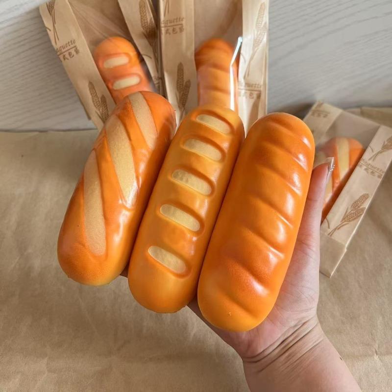 Squishy Bread Squeeze Toy Slow Rebound Sticky Stress Relief Fidget Toy Soft Food Creative Simulation Bread Anti-anxiety Toys