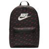 Logo Print Zipper Closure Polyester Backpack Women Backpacks Black Red HF6995-010