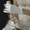 Retro Satin Wedding Dress Gloves Short Elegant Petal Pearl Bridal Gloves Versatile Dance Breathable Driving Gloves