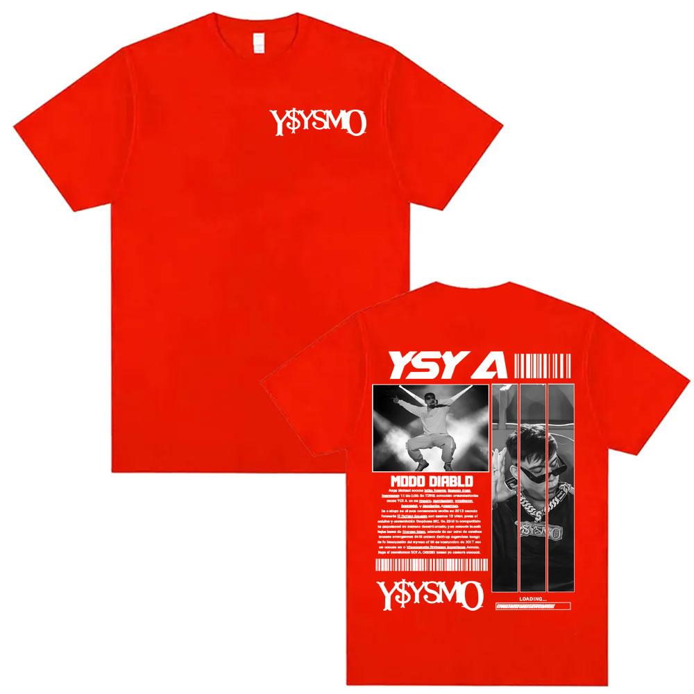 Rapper Ysysmo Ysy A Album Tour 2025 T-shirts for Men Women Fashion Hip Hop Pop Music T Shirt 100% Cotton Loose Oversized T-shirt