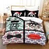 Black and White Couple Romantic Valentine's Day Comfortable Duvet Quilt Cover Pillowcase Bedding Set Decoration Home Textile