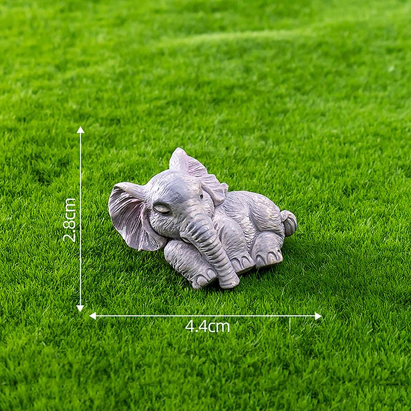 Creative Miniature Animal Elephant Cute Decoration Resin Bonsai Doll Fairy Tale Garden Decoration Desktop Small Ornaments