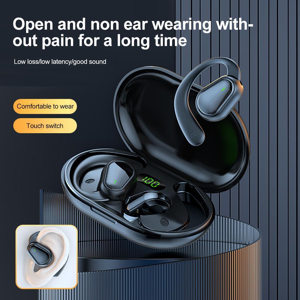Bluetooth 5.3 Headphones Wireless Sports Headsets Ear Hook Earphones Waterproof HiFi Stereo Noise Reduction Earbuds for Android iOS Workout Gym Sports