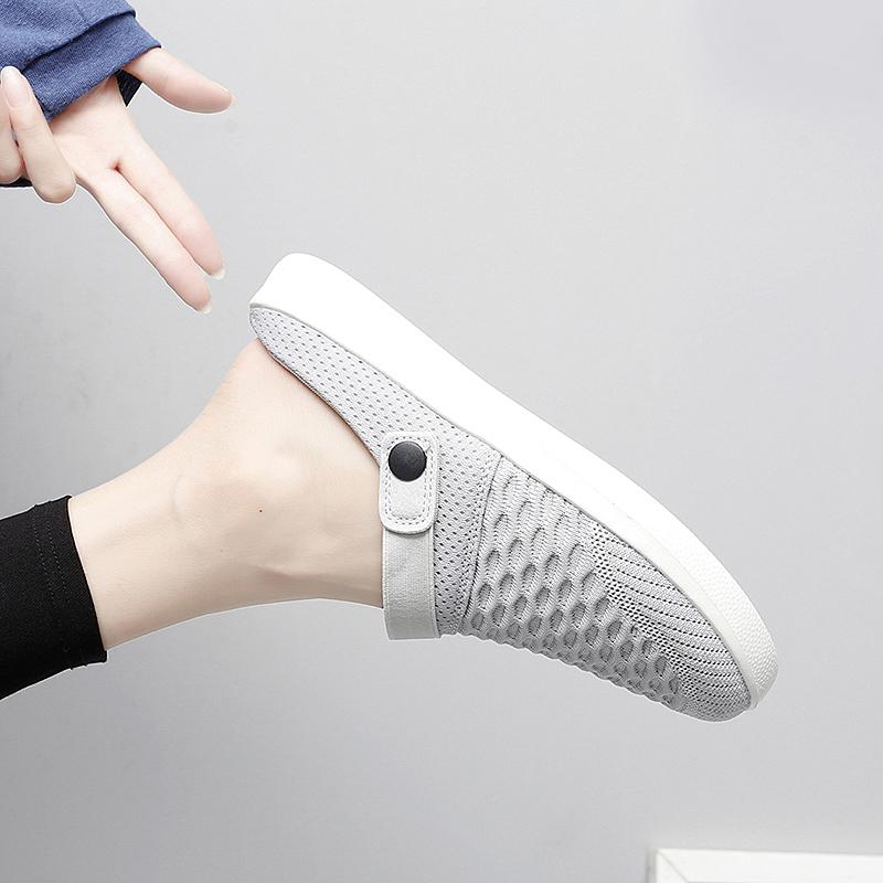 Women Slippers Casual Men Color Sandals Backless Summer Slip On Clogs Black Lightweight Couple Beach Shoes Large Size