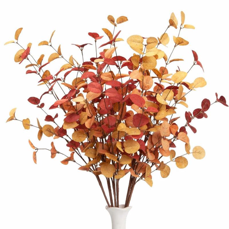 Autumn Artificial Eucalyptus Stems for Home and Office Decor