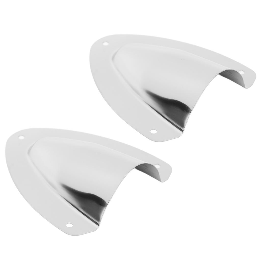 1 Pair Stainless Steel Clam Shell Vent Polished Marine Wire Cable Vent Cover for Yacht Boats Fishing Boats 100mm 3.93in