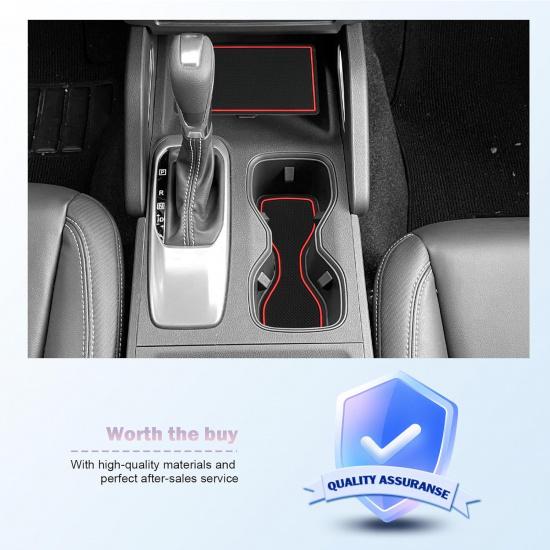LUWU for 2025 2026 Frontier Accessories - for 2024 2025 2026 Nissan Frontier Pickup Truck Door Slot Mats Cup Holder ert Coaster Center Console