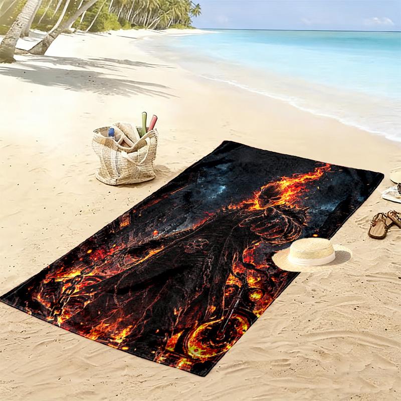 Horseman of Hell Print Beach Towel, Large Soft Quick Dry Towel for Beach Camping Swimming