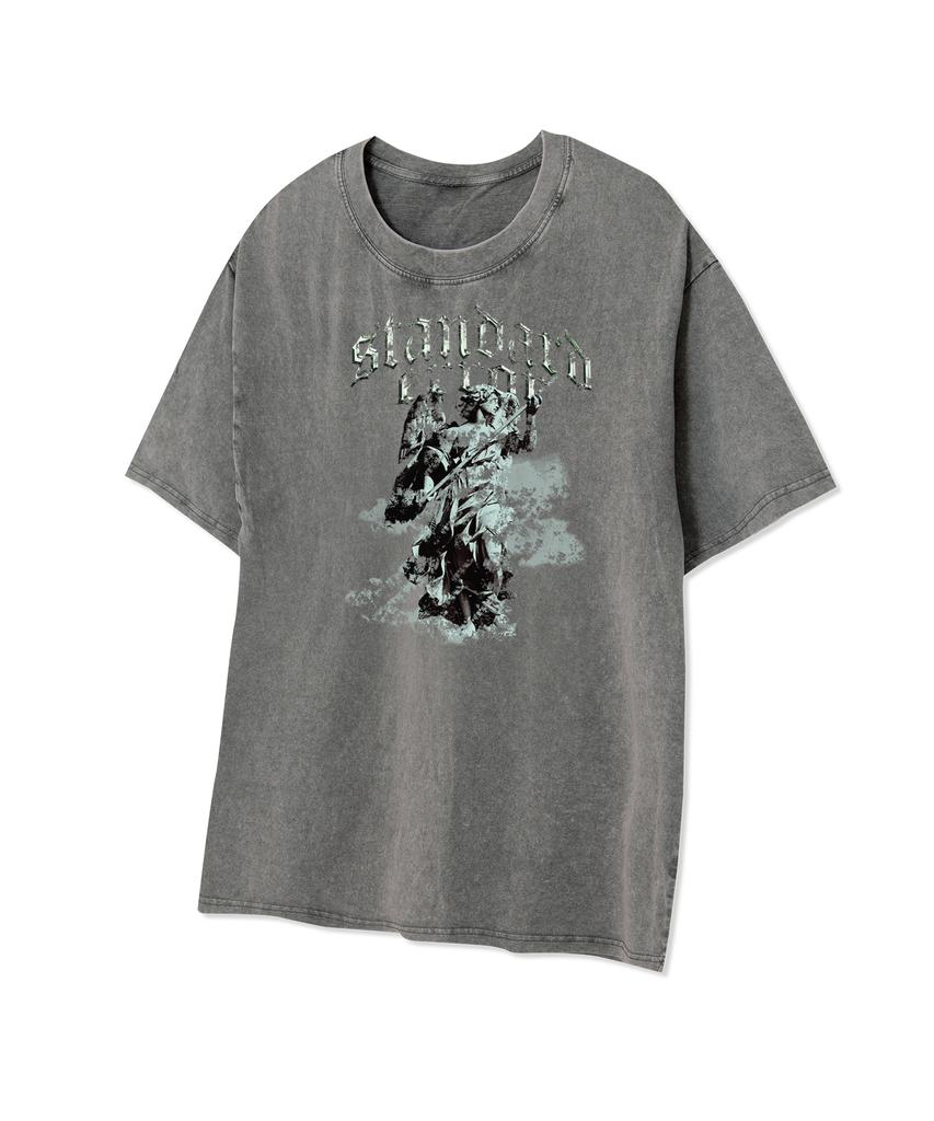 STANDARDERROR 87-Stan325 Heavenly Guard Crack Pigment Short Sleeve T-Shirt (4 Colors)