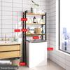 Stainless Steel No-Punch Multi-Layer Bathroom Storage Rack for Above Toilet