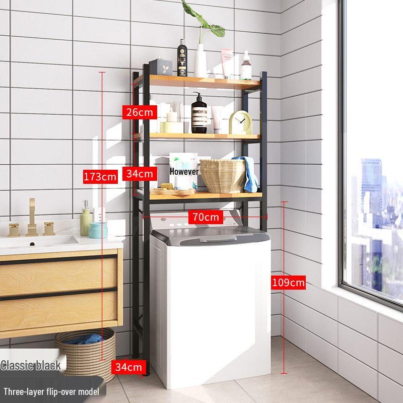 Stainless Steel No-Punch Multi-Layer Bathroom Storage Rack for Above Toilet