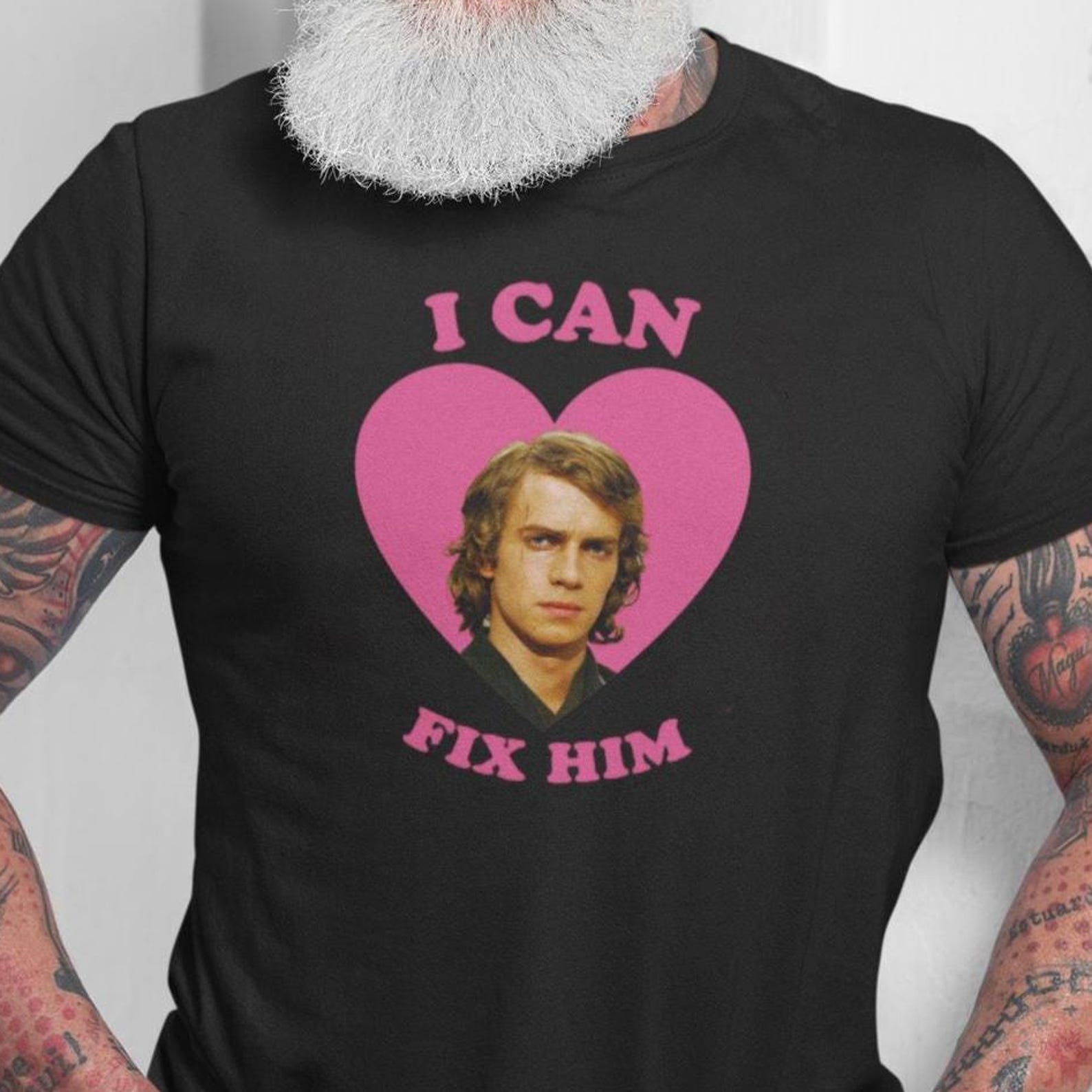 I Can Fix Him T-shirt, Anakin Skywalker shirt, Star Wars Shirt, Darth Vader Shirt, Hayden Christensen tee, Disney shirt, 90 s Graphic Tee XL