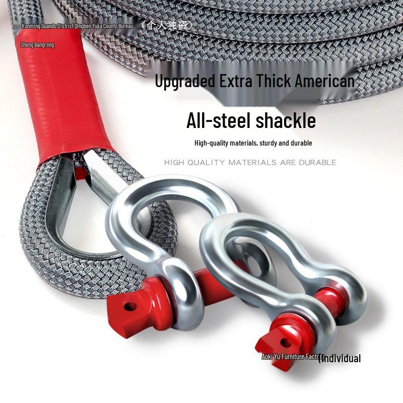 Heavy-Duty Off-Road Vehicle Tow Rope for Car and Truck Rescue