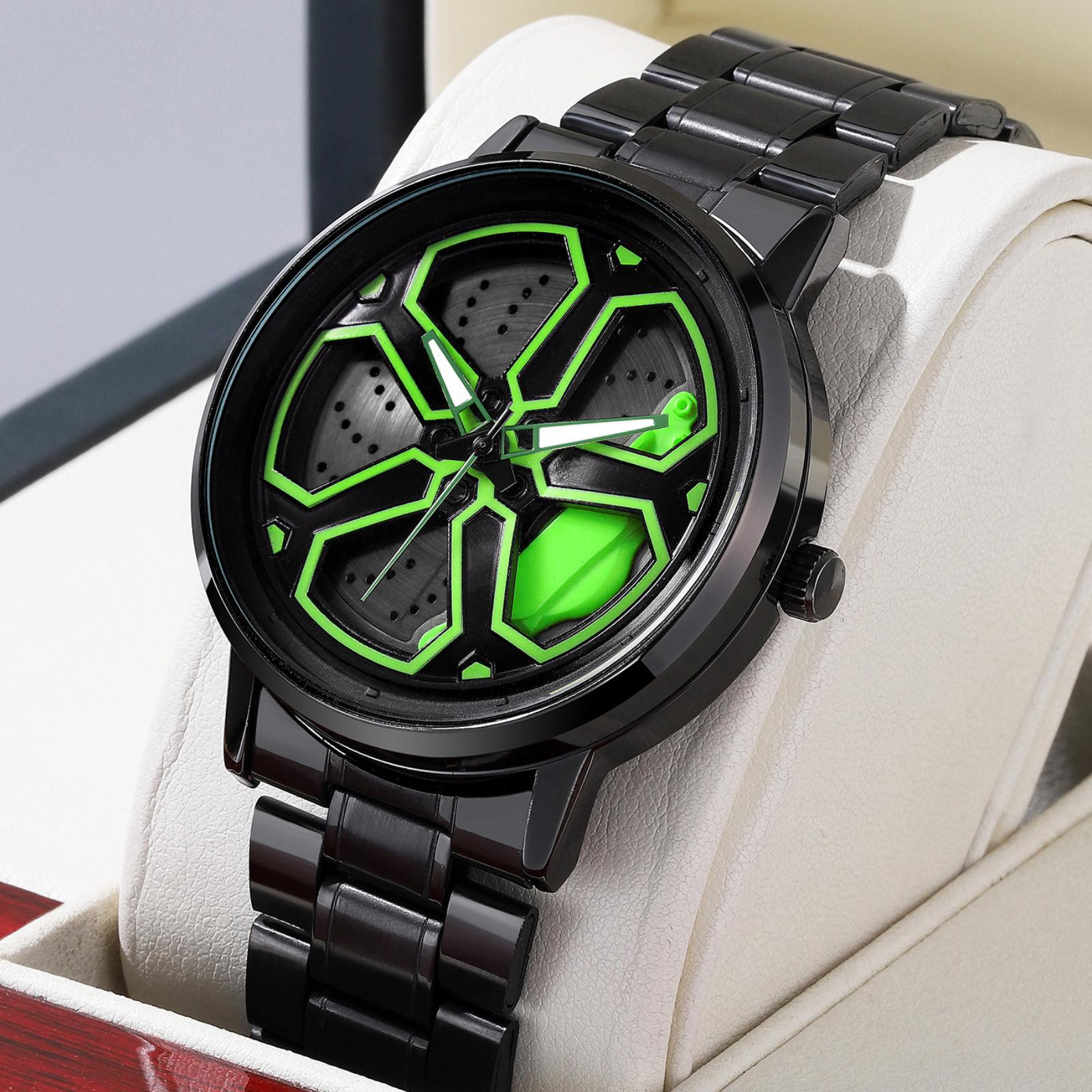 

2025 Men s Sports Car Wheel-Style Waterproof Quartz Wristwatch