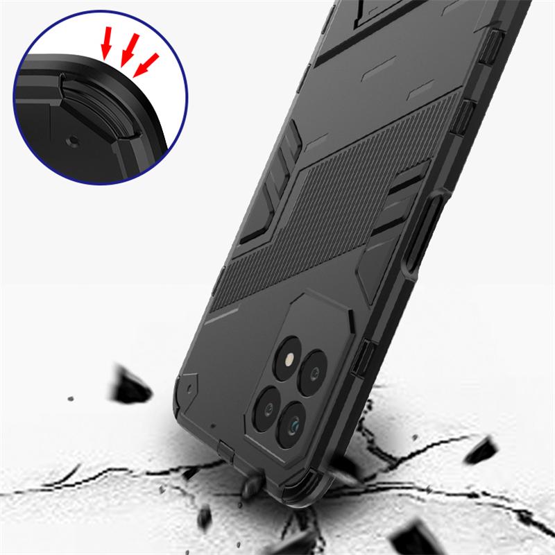 Phone Holder Case For Realme Narzo 50 4G Case Bumper Hard PC Armor Full Back Cover For Realme Narzo 50 Case For Realme Narzo 50
